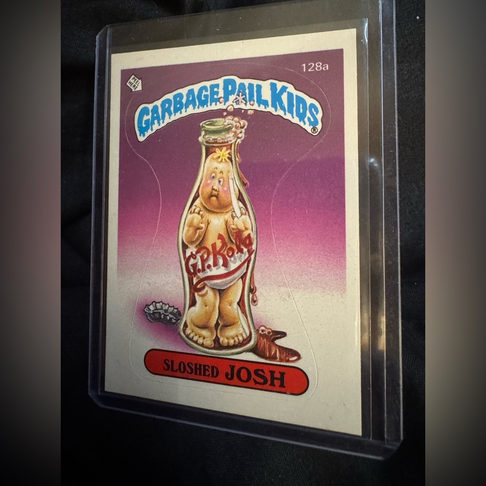 1986 Topps Garbage Pail Kids GPK Series 4 Sloshed Josh #128a VG in sleeve